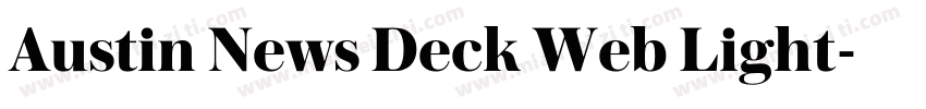 Austin News Deck Web Light字体转换